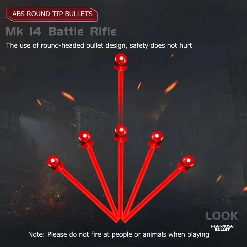 Military MK14 Battle Assault Rifle - Building Set | Power Brickz