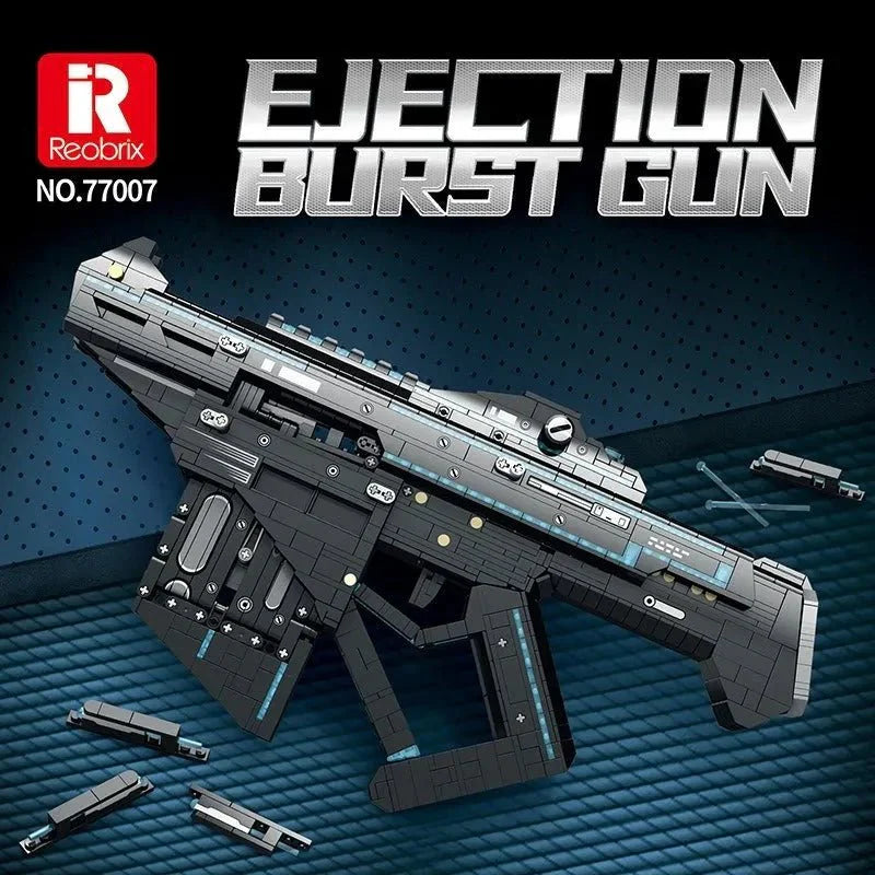 Military Motorized Burst SMG Gun - Building Set | Power Brickz