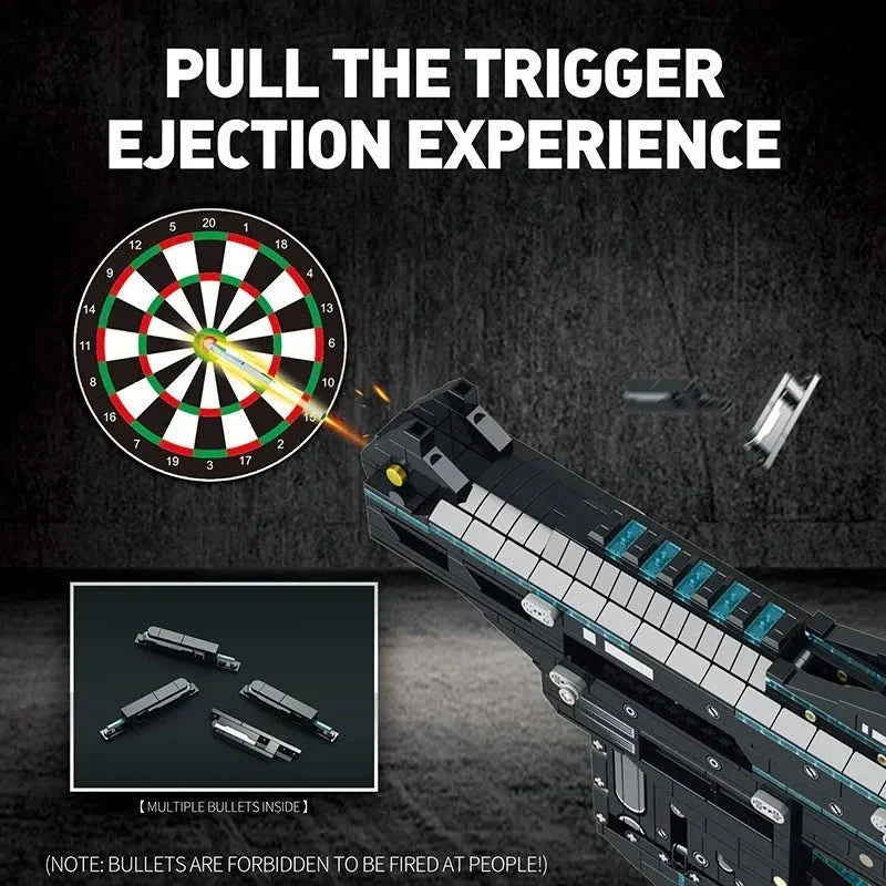 Military Motorized Burst SMG Gun - Building Set | Power Brickz