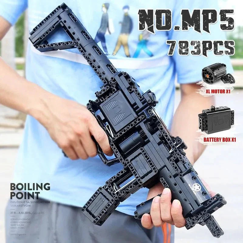 Military Motorized MP5 SMG - Building Set | Power Brickz