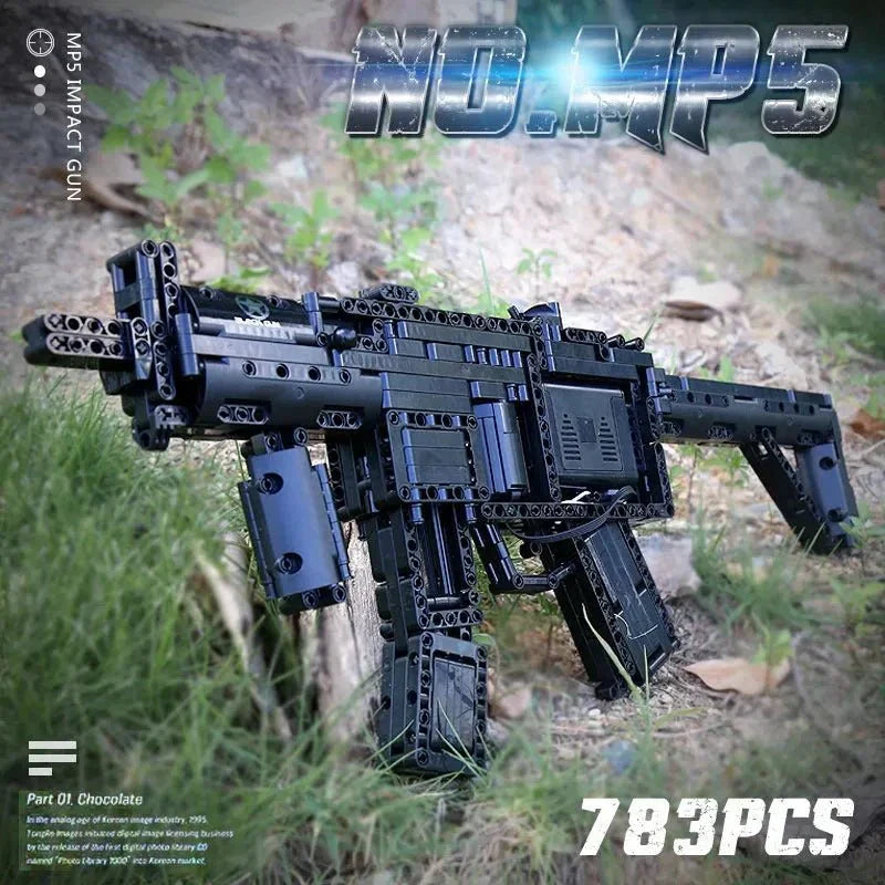 Military Motorized MP5 SMG - Building Set | Power Brickz