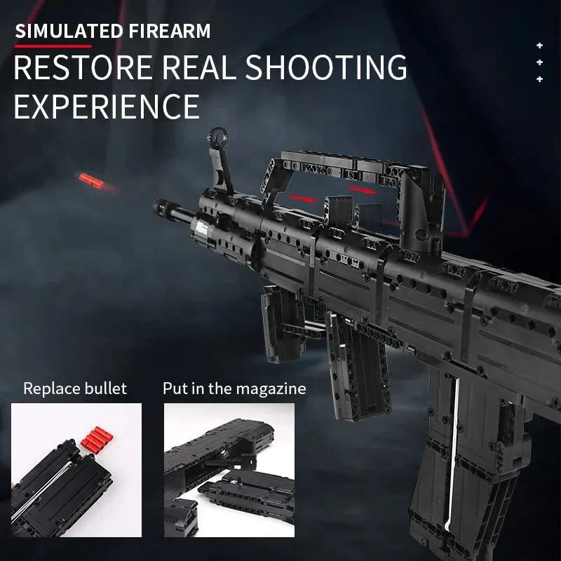 Military QBZ 95 Assault Rifle - Building Set | Power Brickz