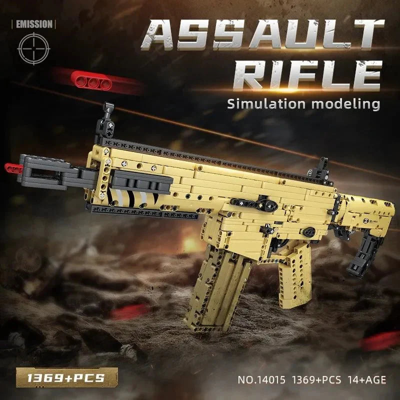 Military Scar Assault Rifle - Building Set | Power Brickz