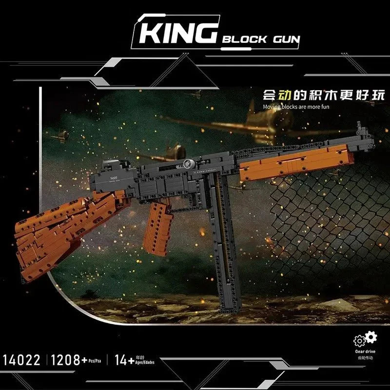 Military Thompson Sub Machine Gun - Building Set | Power Brickz
