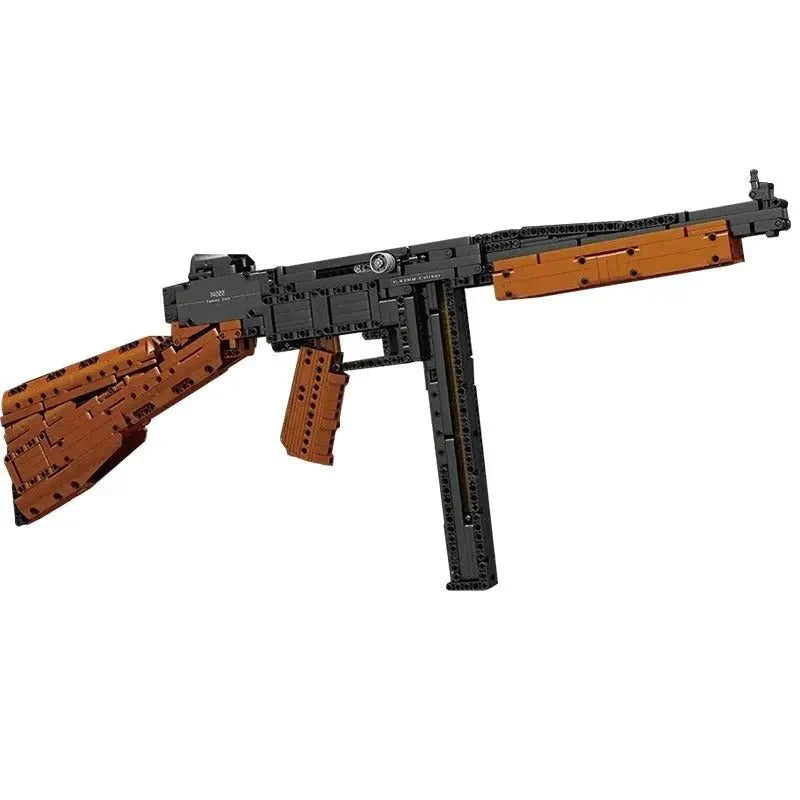 Military Thompson Sub Machine Gun - Building Set | Power Brickz