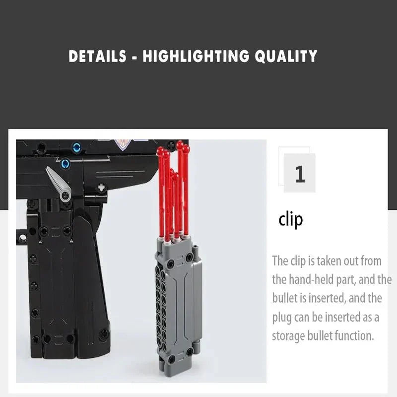 Military Weapon UZI SMG Gun Rifle Pistol - Building Set | Power Brickz