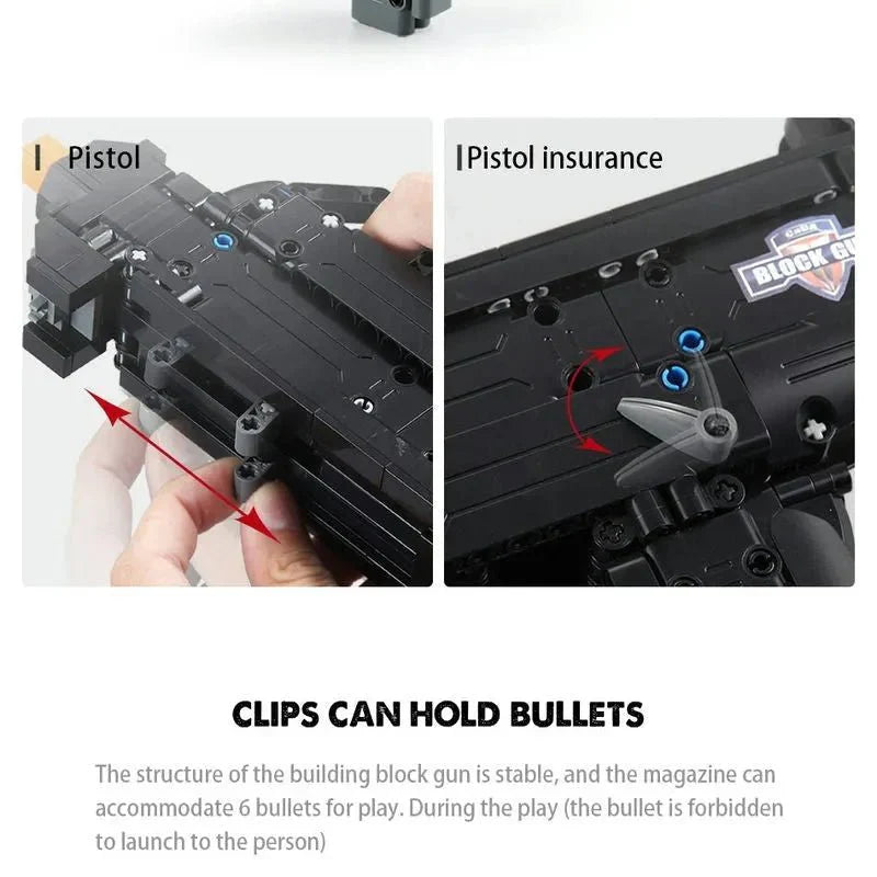 Military Weapon UZI SMG Gun Rifle Pistol - Building Set | Power Brickz