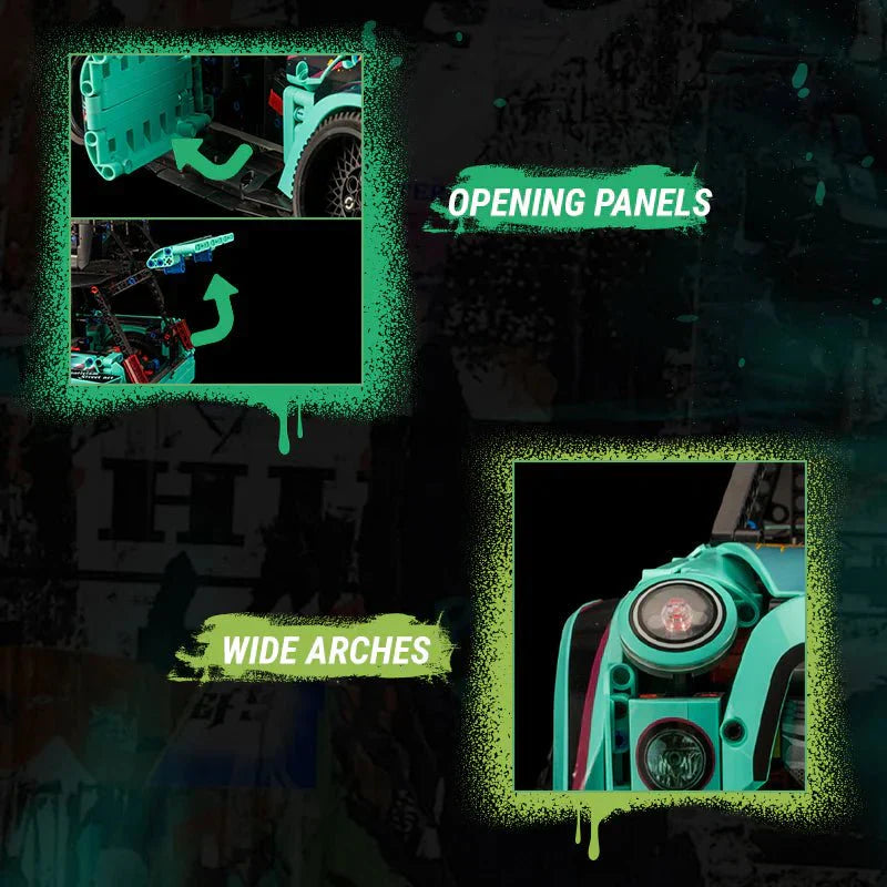 Hellaflush Cooper Graffiti Compact - Building Blocks Set | Power Brickz