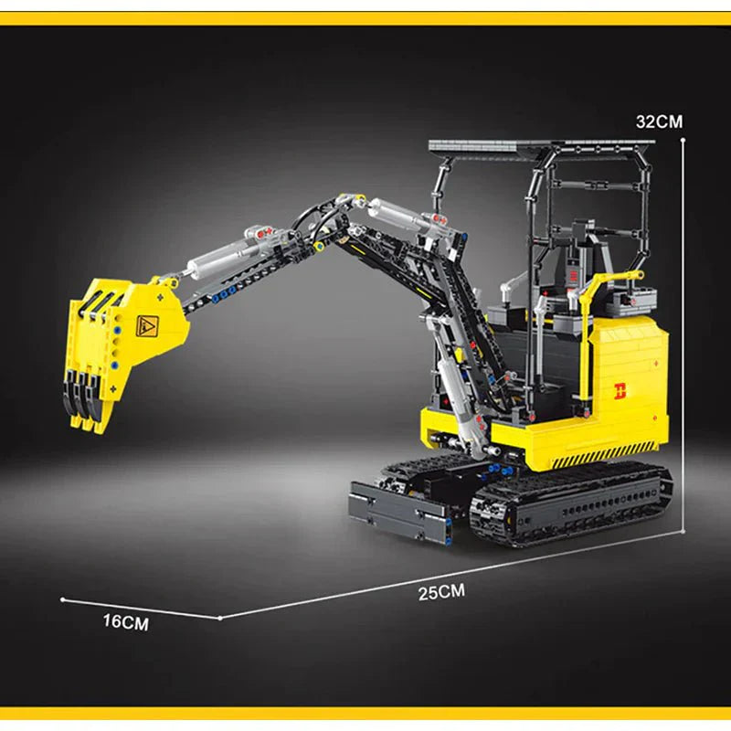 RC Mini Excavator - Building Set | Power Brickz