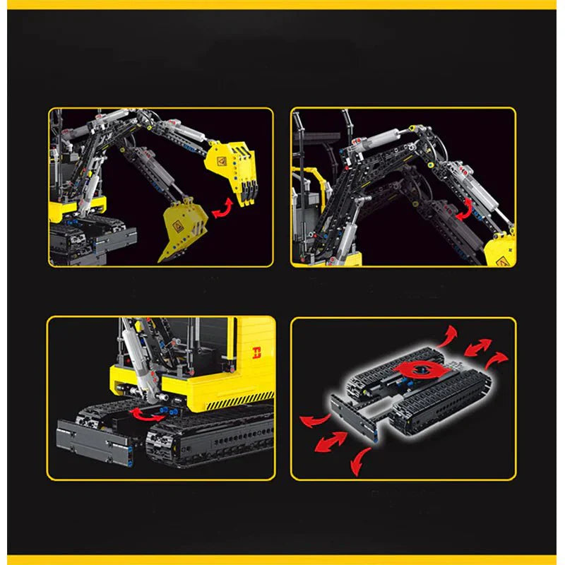 RC Mini Excavator - Building Set | Power Brickz