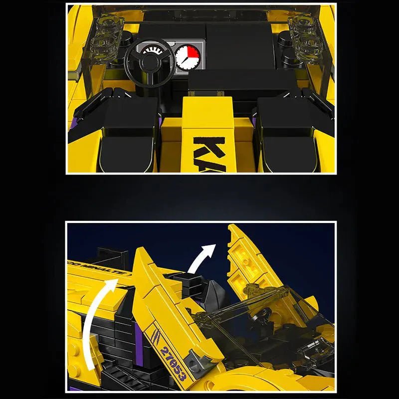 Mini Italian Blade Hypercar - Building Blocks Set | Power Brickz
