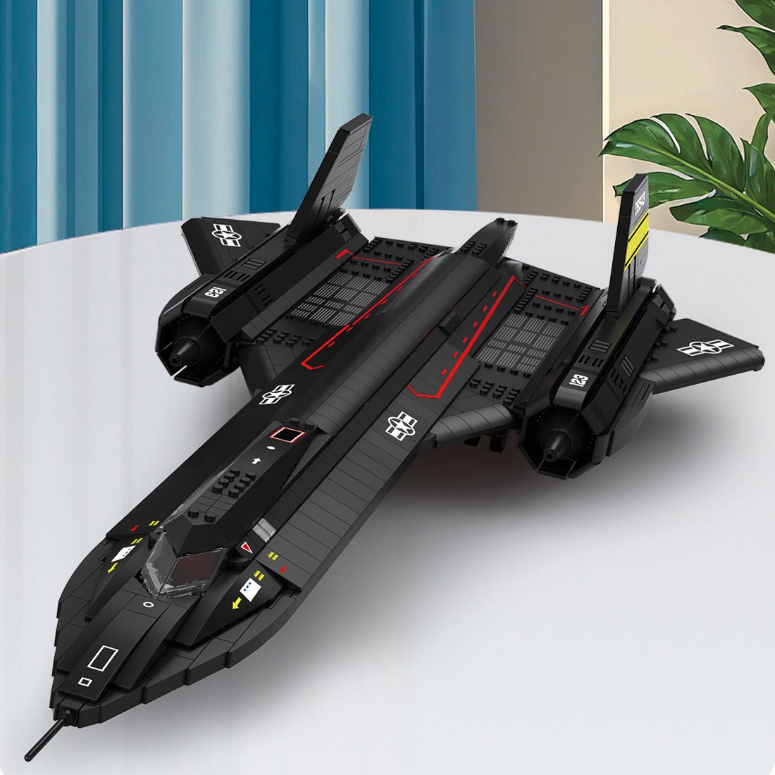 Sr71 Blackbird Tactical Aircraft - Building Set | Power Brickz