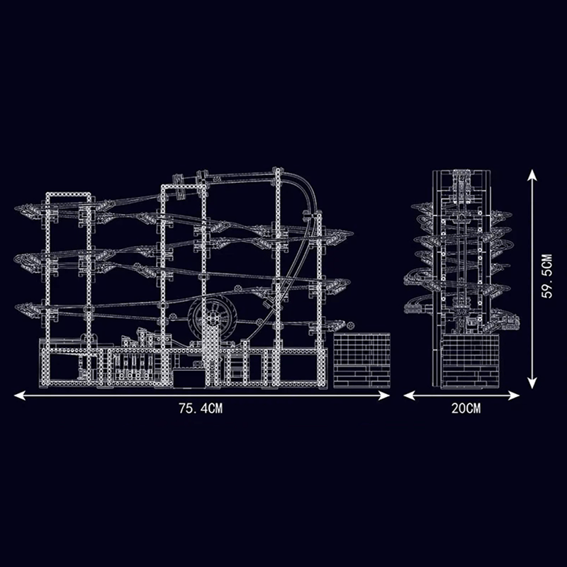 Motorised GBC Marble Run - Building Set | Power Brickz