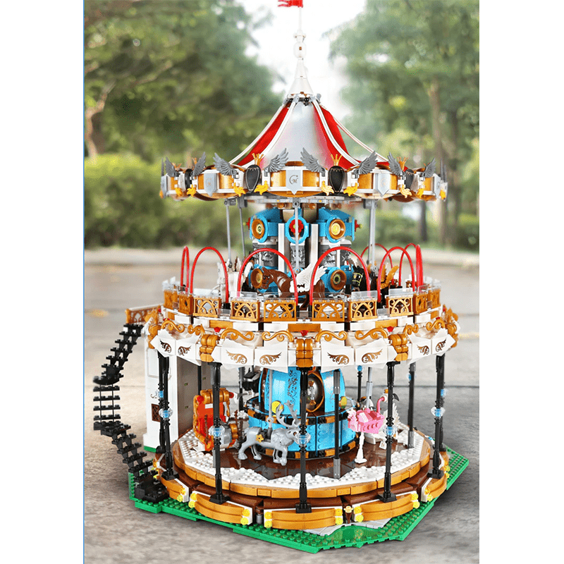 Motorised Merry Go Round - Building Set | Power Brickz