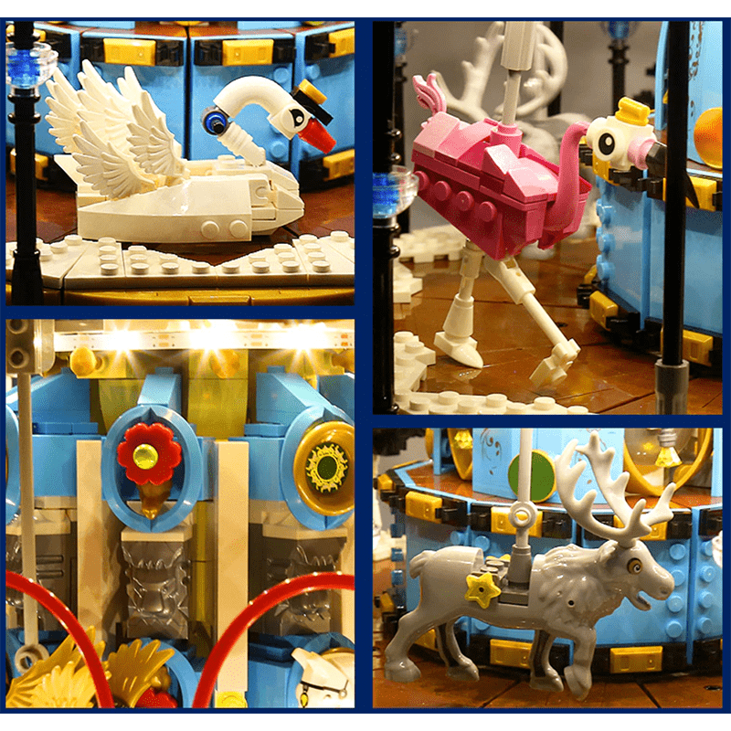 Motorised Merry Go Round - Building Set | Power Brickz