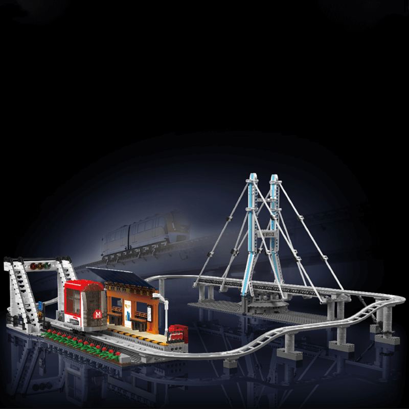 Motorised Monorail - Building Set | Power Brickz