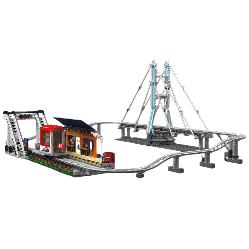 Motorised Monorail - Building Set | Power Brickz