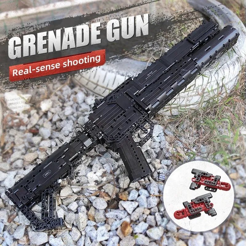 Motorized Grenade Launcher - Building Set | Power Brickz