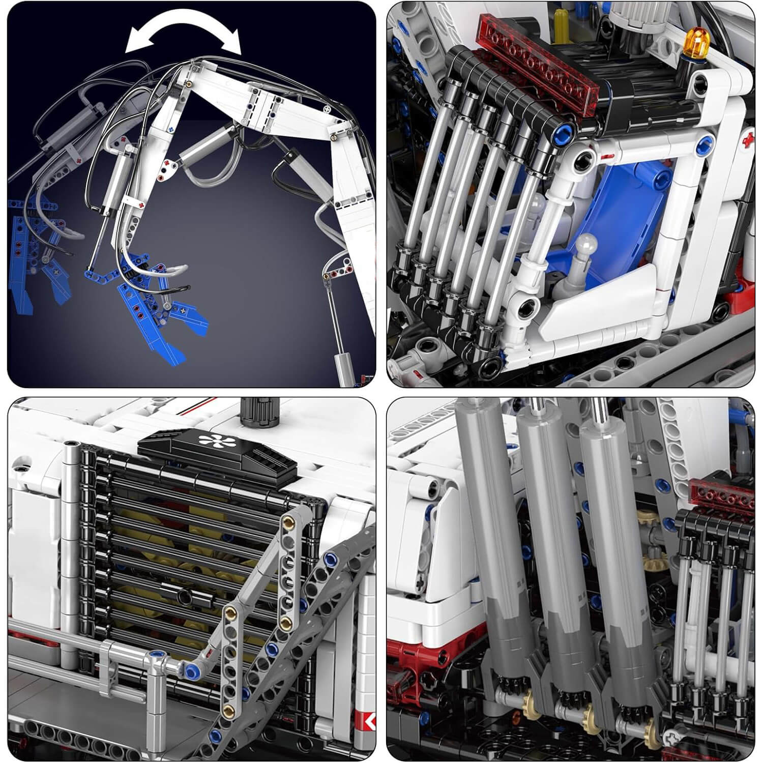 Motorized Pneumatic Claw Excavator | 4194pcs - Power Brickz