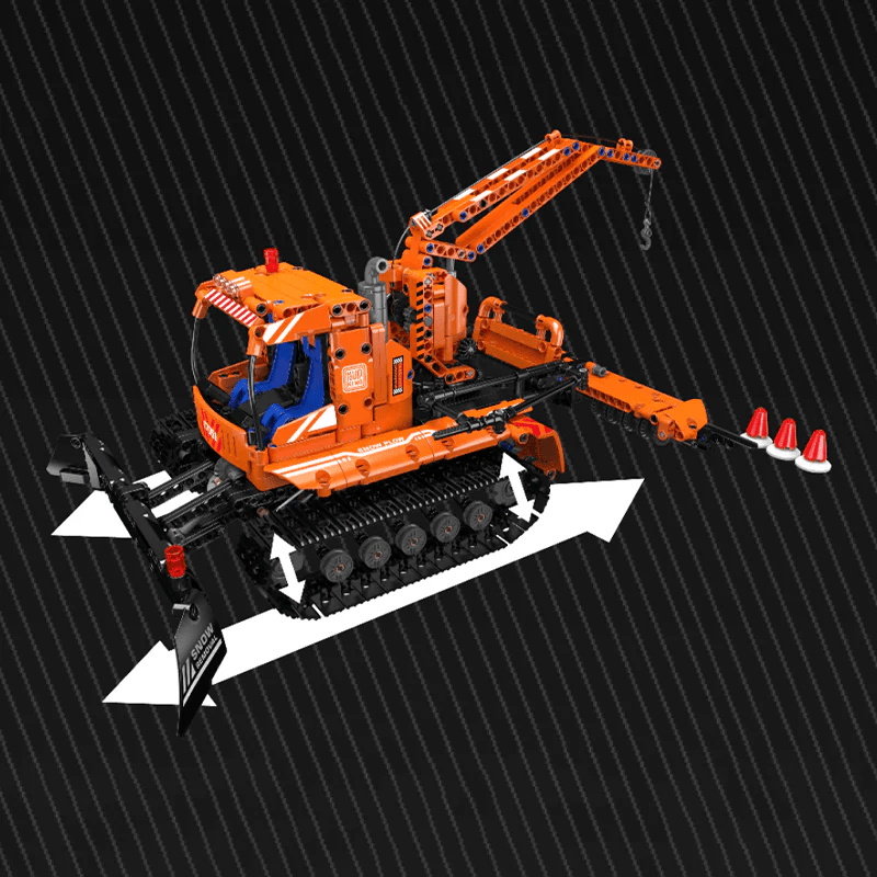 Motorized Snowplow Truck | 1240pcs - Power Brickz
