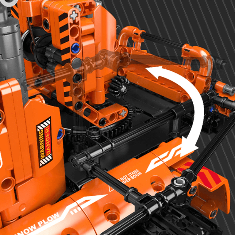 Motorized Snowplow Truck | 1240pcs - Power Brickz