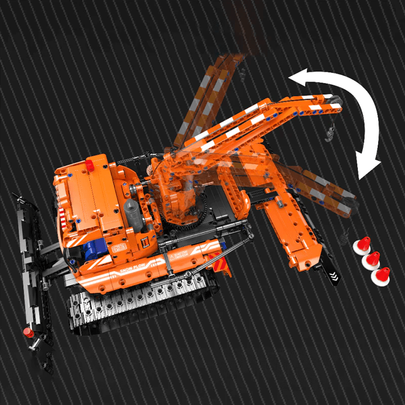 Motorized Snowplow Truck | 1240pcs - Power Brickz