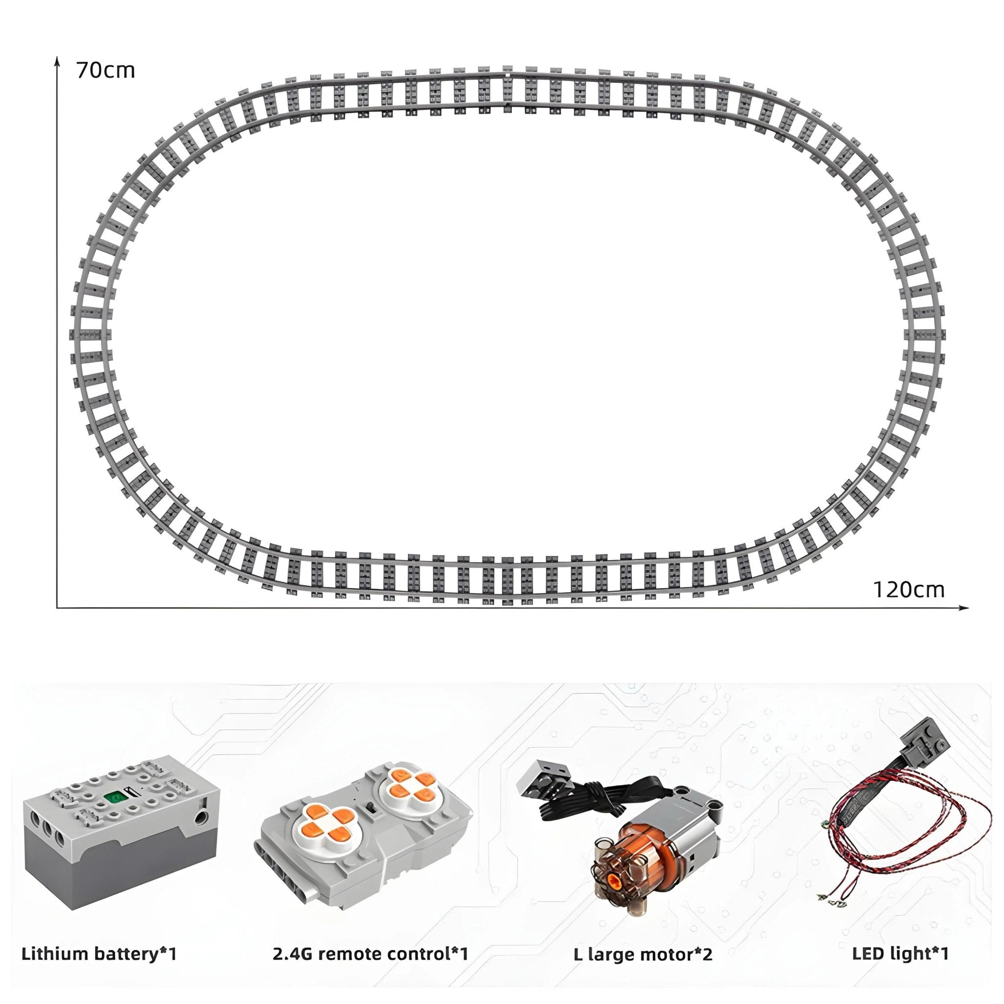 Motorized Steam Train | 1552pcs - Power Brickz