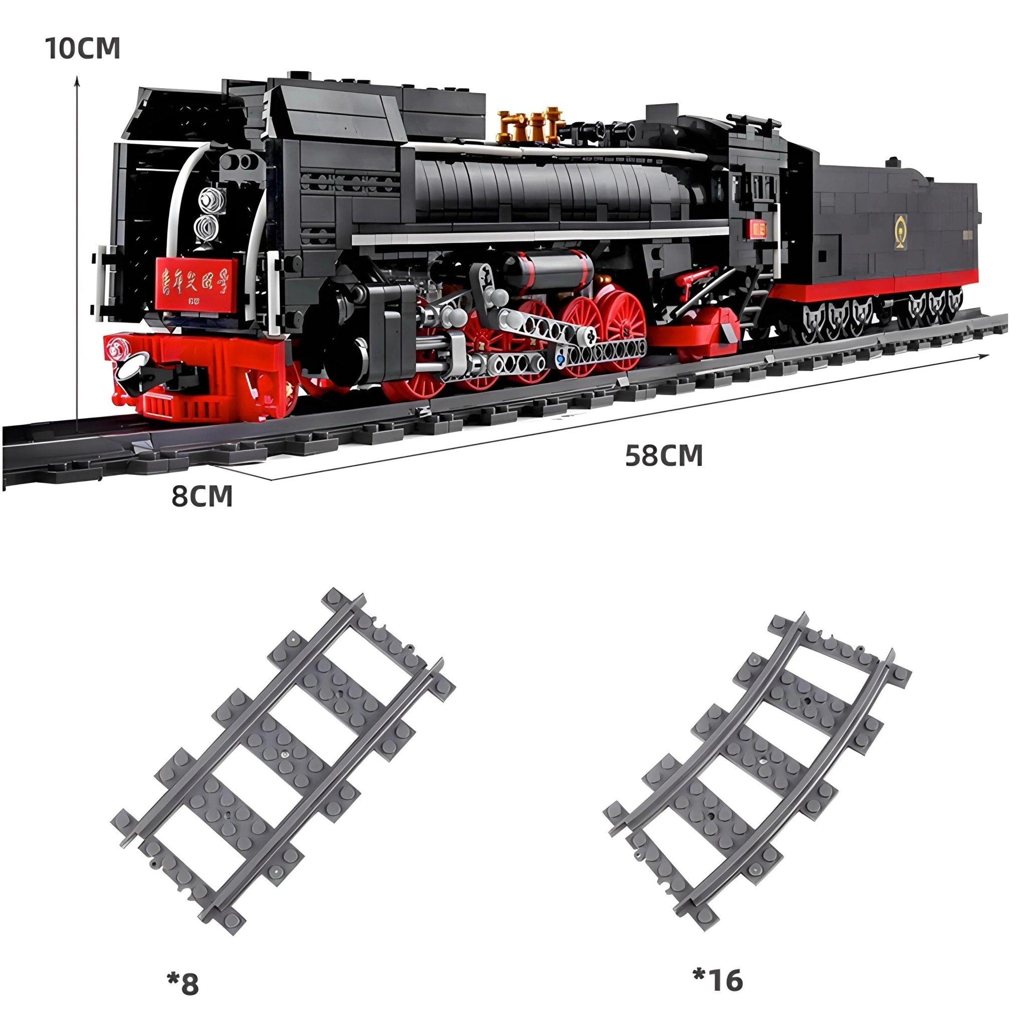 Motorized Steam Train | 1552pcs - Power Brickz