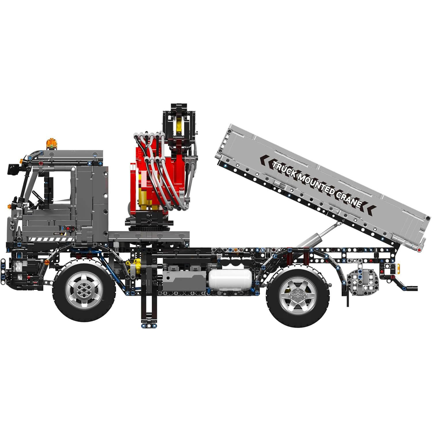 Motorized Truck-Mounted Crane - Building Blocks Set | Power Brickz