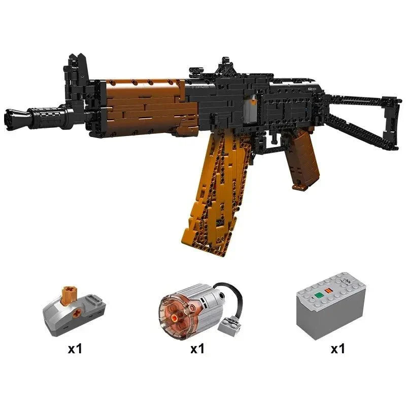 Motorized Weapon AK47 Assault Rifle - Building Set | Power Brickz