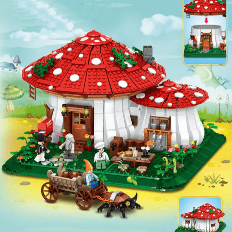 Mushroom House - Building Set | Power Brickz