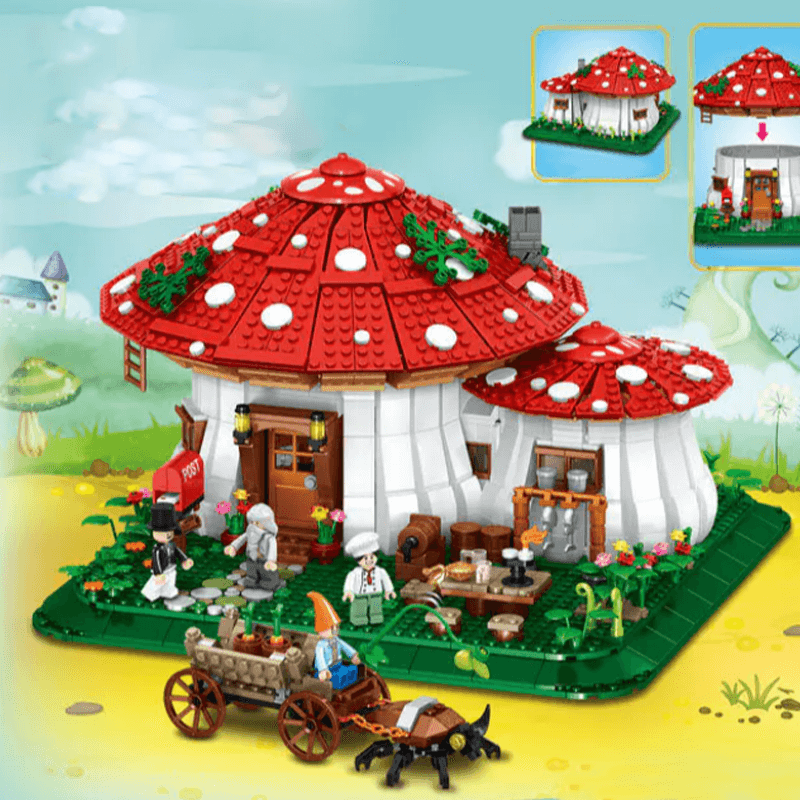 Mushroom House - Building Set | Power Brickz