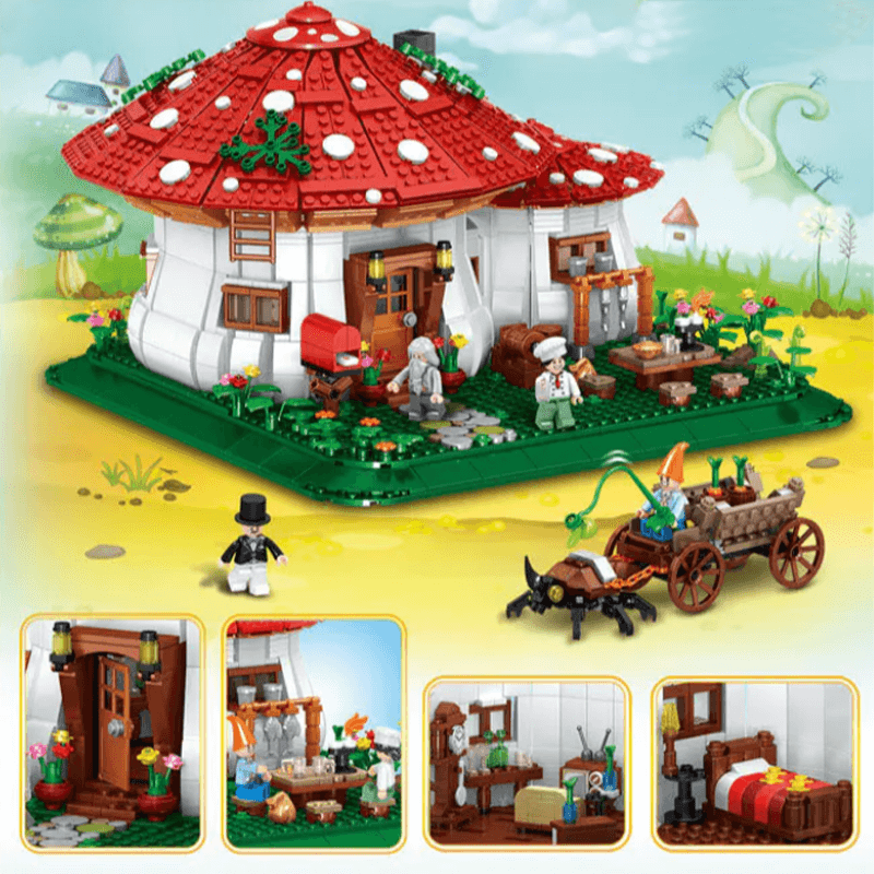 Mushroom House - Building Set | Power Brickz