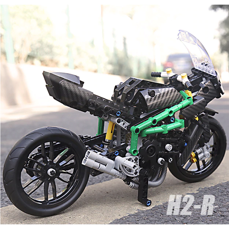 Carbon Performance Motorcycle - Building Blocks Set | Power Brickz