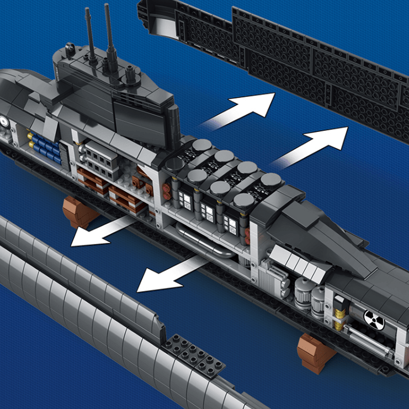 Nuclear Submarine - Building Set | Power Brickz