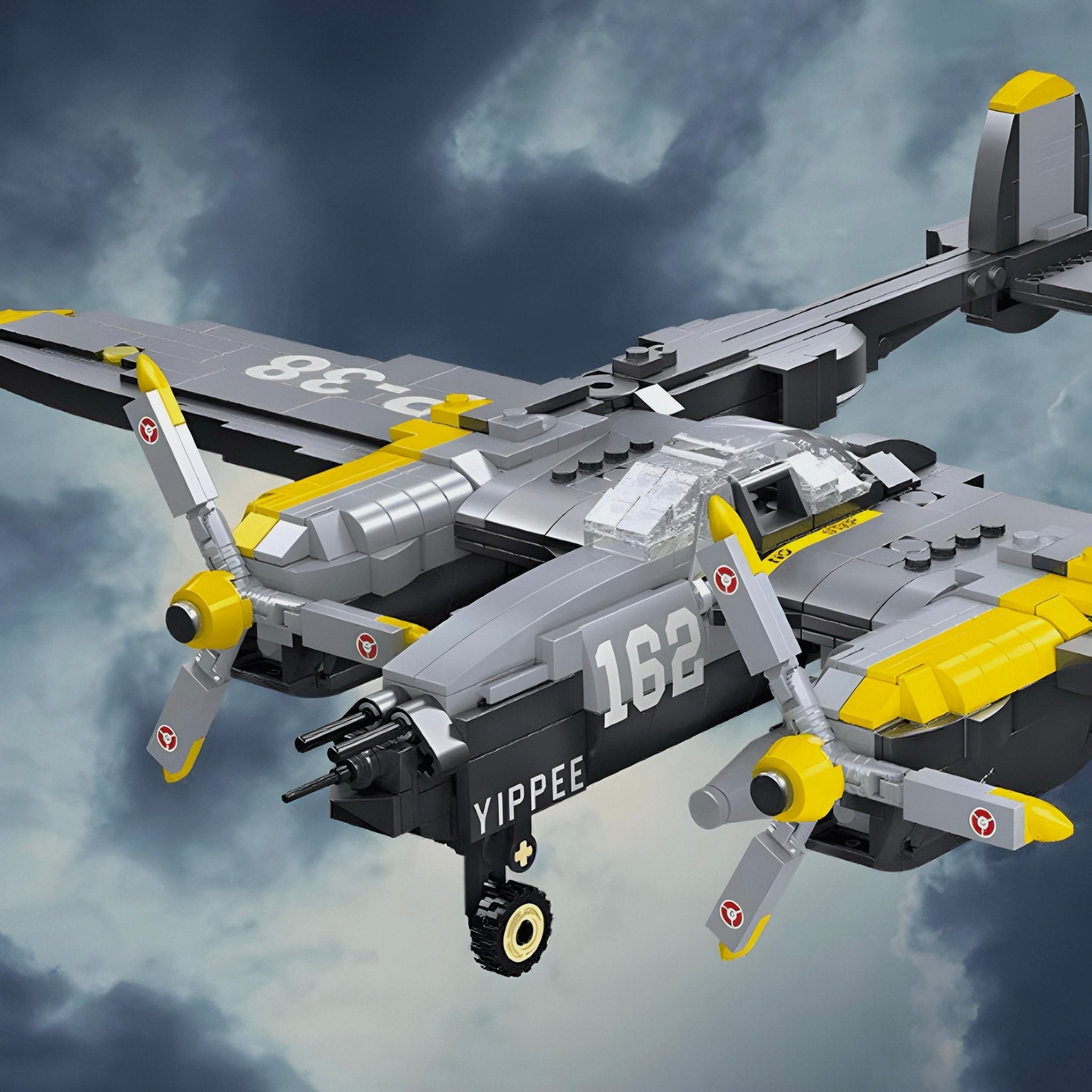 P-38 Fighter - Building Set | Power Brickz
