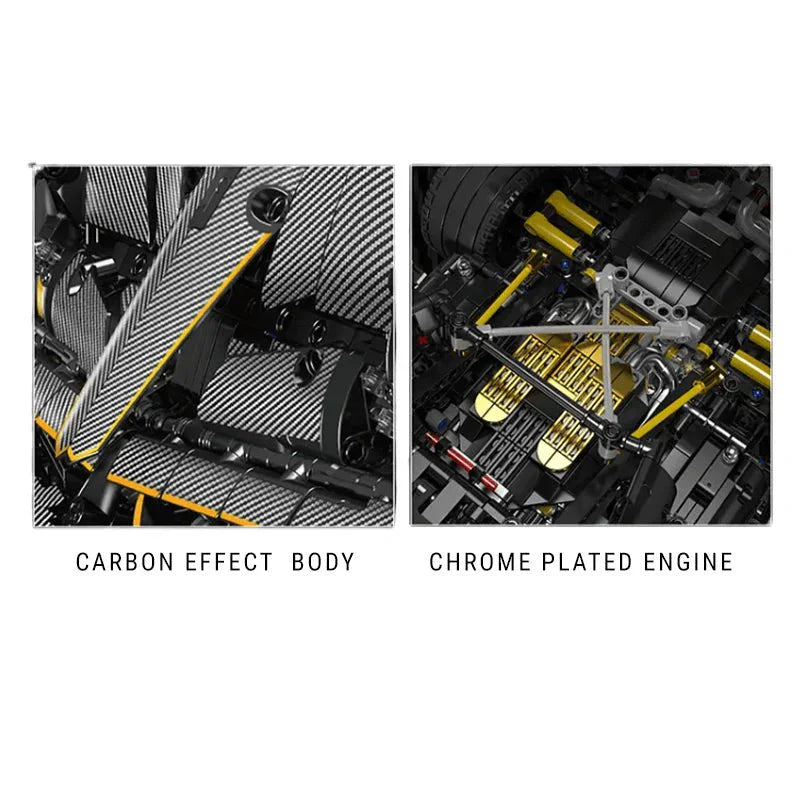 Carbon-Fiber Italian Hypercar - Building Blocks Set | Power Brickz