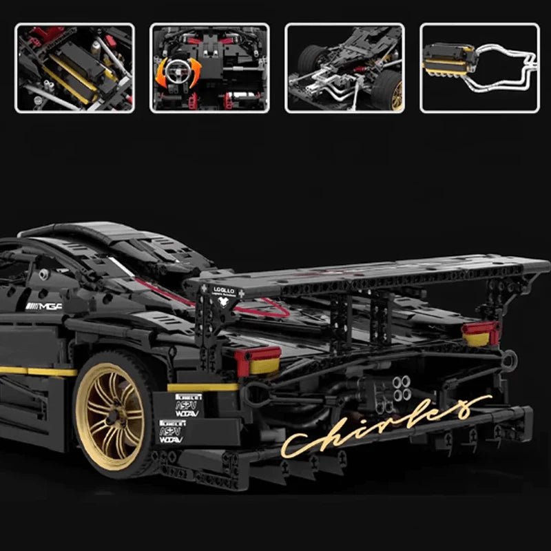 Carbon Zonda Track-Only Hypercar - Building Blocks Set | Power Brickz