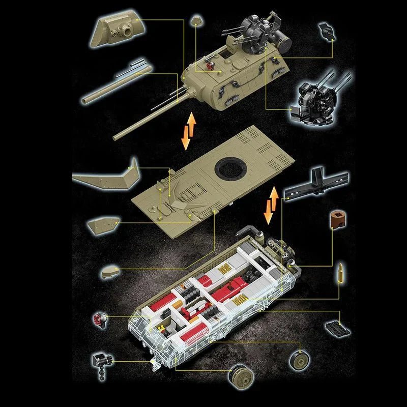 Panzer VIII Maus Tank Military | 3339pcs - Power Brickz