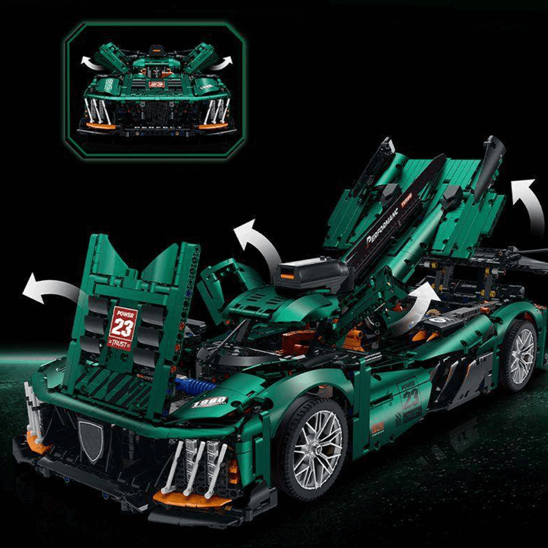 French Le Mans Hypercar 9x8 - Building Blocks Set | Power Brickz
