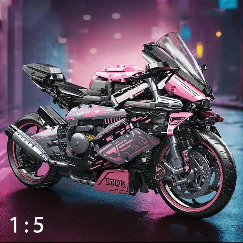 Pink Cyberpunk Superbike | 2000pcs - Power Brickz