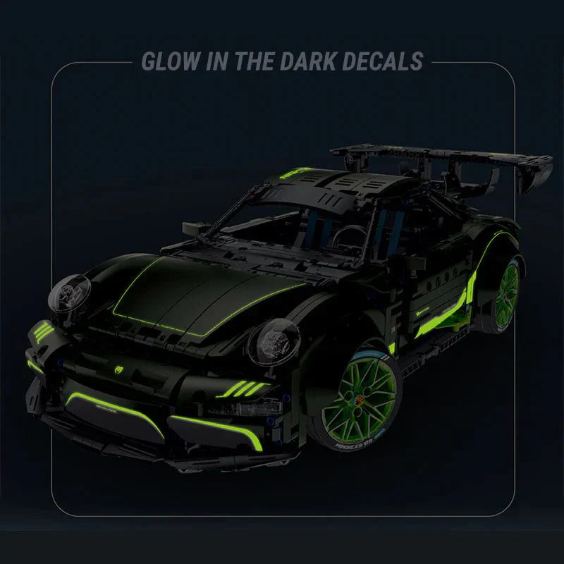 WidebodyRetro Sport Coupe Green - Building Blocks Set | Power Brickz