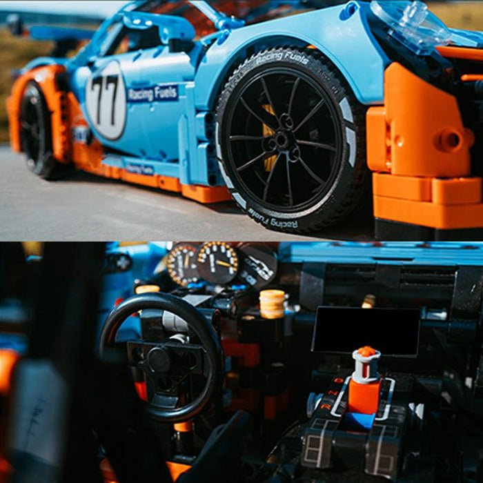 GulfGT3RS Track Racer - Building Blocks Set | Power Brickz