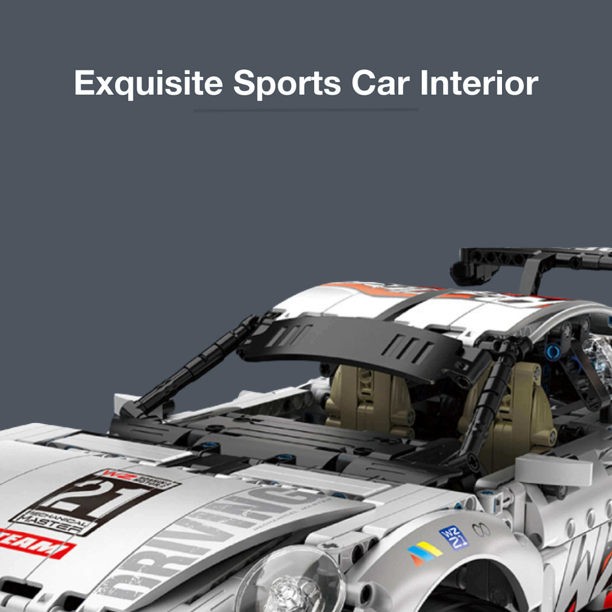 2-in-1 Transforming Sports Coupe - Building Blocks Set | Power Brickz