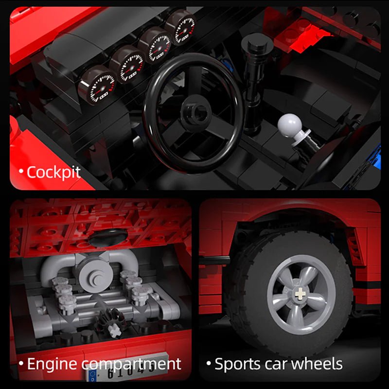 ClassicSports Car - Building Blocks Set | Power Brickz