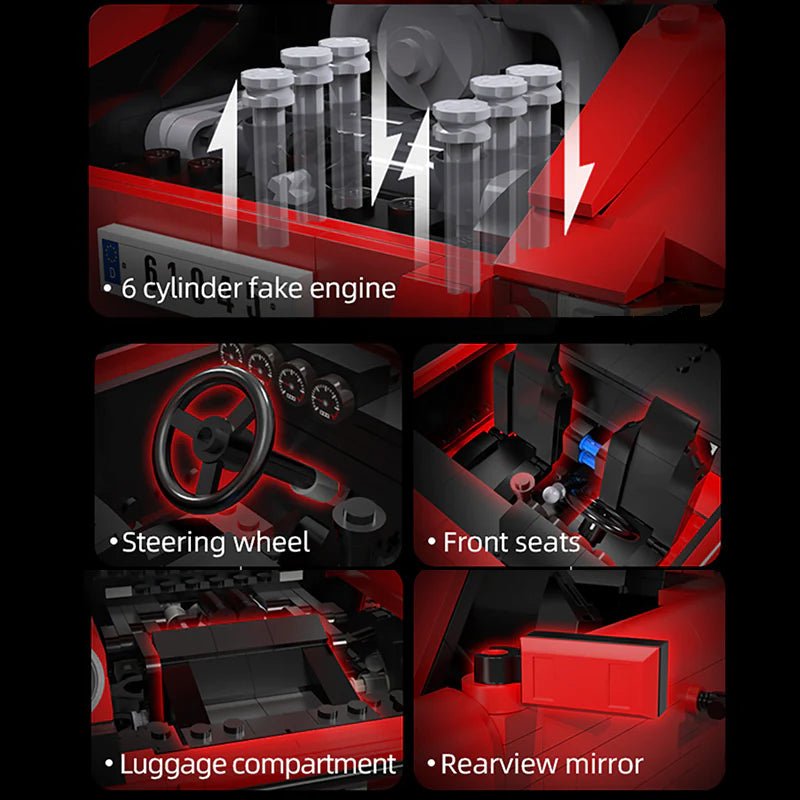 ClassicSports Car - Building Blocks Set | Power Brickz