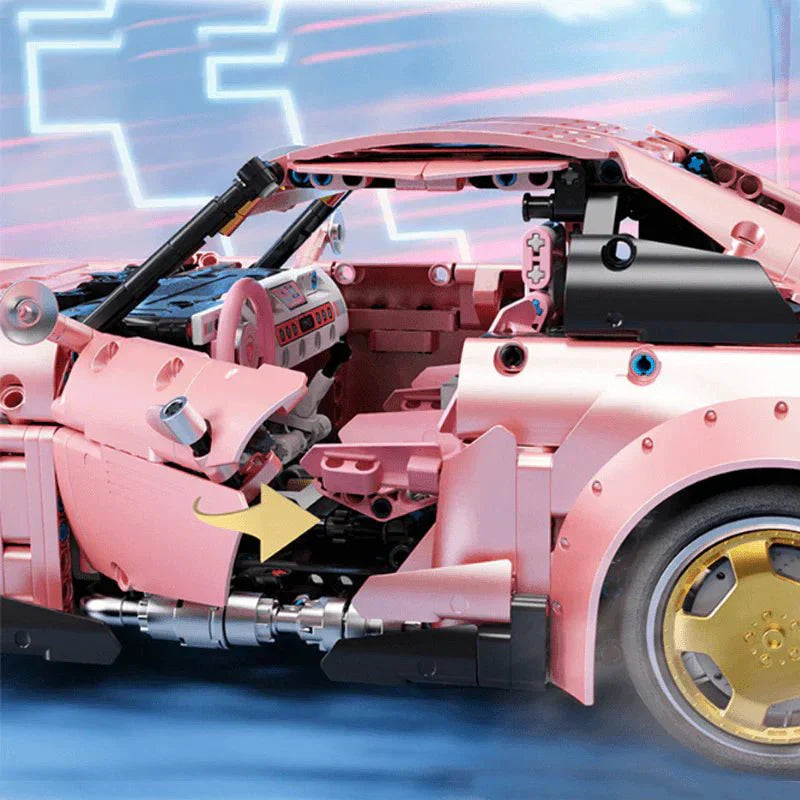 WidebodyAir-Cooled Pink - Building Blocks Set | Power Brickz
