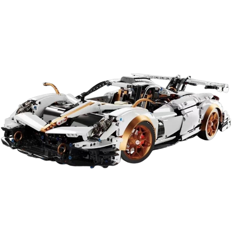 Gold Edition V12 Italian Hypercar | Building Blocks Set – Power Brickz