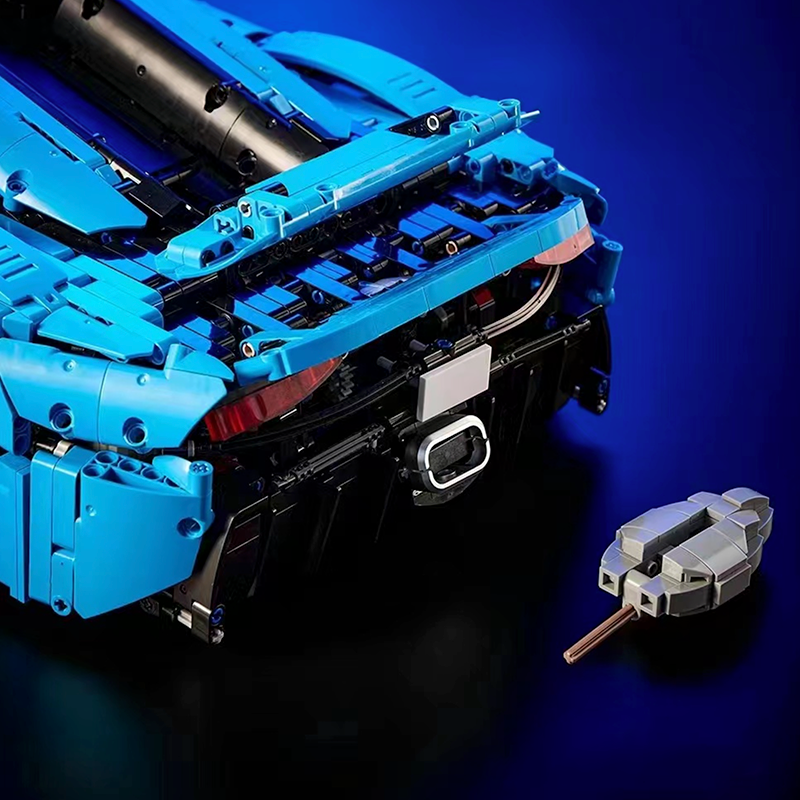 Swedish Hypercar Regera - Electric Blue - Building Blocks Set | Power Brickz