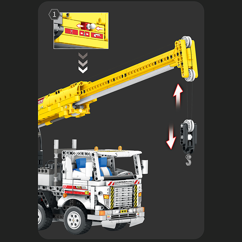 Crane Truck Remote Control - Building Blocks Set | Power Brickz